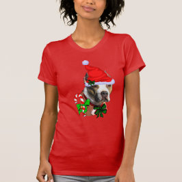 アメリカのピットブルテリアクリスマス Tシャツ