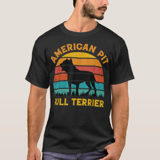 アメリカのピットブルテリア愛犬家サンセットフォーダ Tシャツ