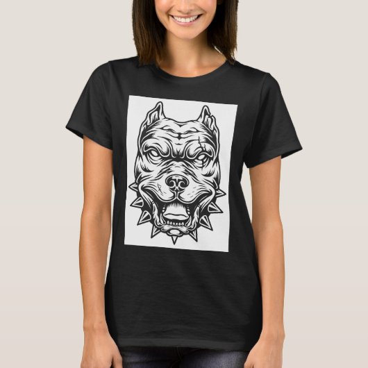 アメリカのピットブルテリア犬の品種 Tシャツ (正面)