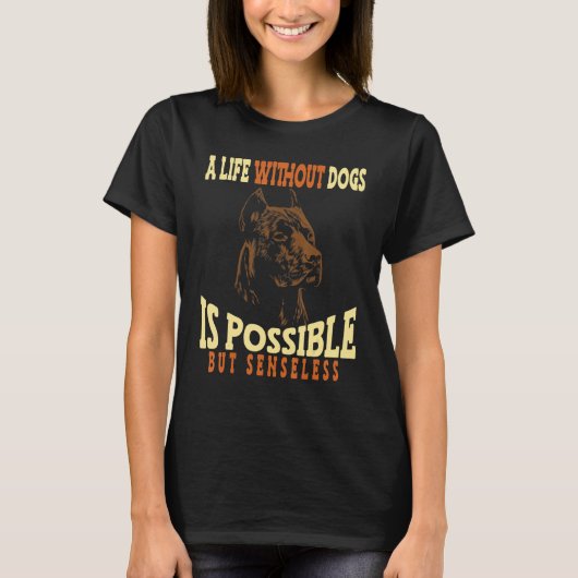 アメリカのピットブルテリア犬の品種 Tシャツ (正面)