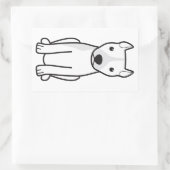 アメリカのピットブルテリア（クロップされた耳） 長方形シール (バッグ)