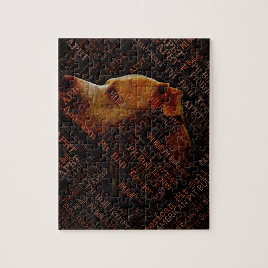 アメリカのピット・ブルテリア ジグソーパズル (縦)