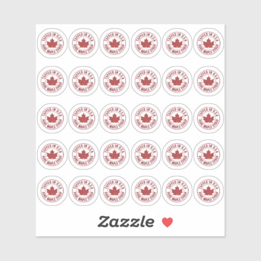 アメリカのピュアメープルシロップでタップされた30ラベル シール (シート)