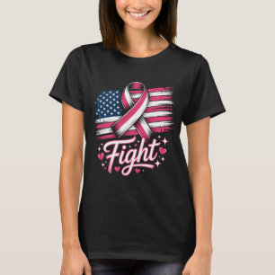 アメリカのピンクリボン 乳がん撲滅運動 Tシャツ