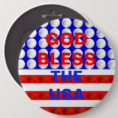 アメリカのピンバックボタンを祝福する神 缶バッジ (正面&裏面)