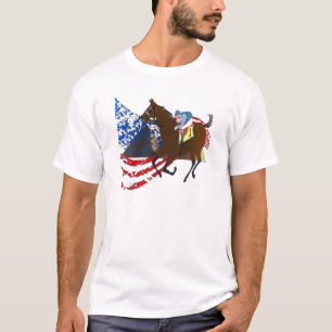 アメリカのファラオの競馬のデザイン Tシャツ