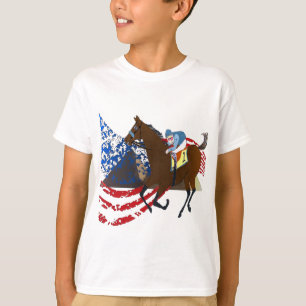 アメリカのファラオの競馬のデザイン Tシャツ