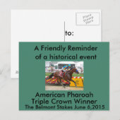 アメリカのファラオ・トリプルクラウン受賞者 ポストカード (正面/裏面)