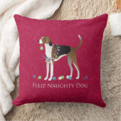 アメリカのフォーハウンド・クリスマス クッション (ブランケット)