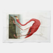 アメリカのフラミンゴのジョンアメリカのAudubonの鳥 キッチンタオル (横)