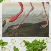 アメリカのフラミンゴ キッチンタオル (折り畳み)