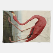 アメリカのフラミンゴ キッチンタオル (横)