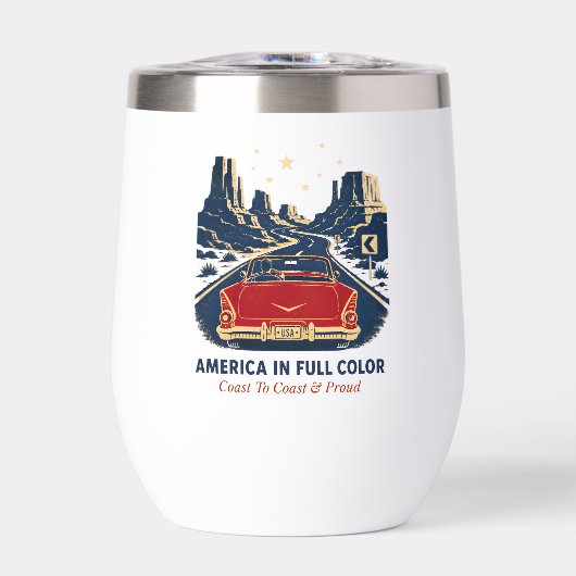 アメリカのフルカラーワインタンブラー (正面)