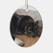 アメリカのブラックまたはシルバーキツネ(フルーペスフルボス) セラミックオーナメント (右)