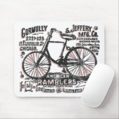 アメリカのブラブラ歩く人の自転車 マウスパッド (マウス)