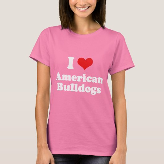 アメリカのブルドッグが大好き Tシャツ (正面)