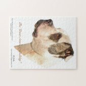 アメリカのブルドッグのプロフィール ジグソーパズル (横)