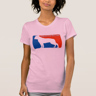アメリカのブルドッグのメジャーリーグ犬のTシャツ Tシャツ