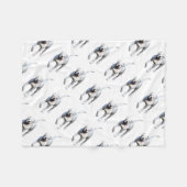 アメリカのブルドッグの子犬 フリースブランケット (正面(横))