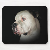 アメリカのブルドッグオンブラック マウスパッド (正面)
