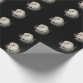 アメリカのブルドッグオンブラック ラッピングペーパー (角)