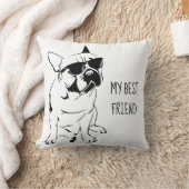 アメリカのブルドッグスケッチ クッション (ブランケット)