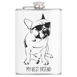 アメリカのブルドッグスケッチ フラスク