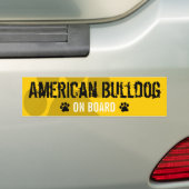 アメリカのブルドッグ船上に バンパーステッカー (車上)