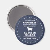 アメリカのブルドッグ養子縁組の幸せ マグネット (正面/裏面)