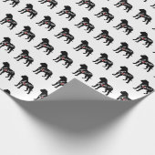 アメリカのブルドッグ(いじめっ子)愛 ラッピングペーパー (角)