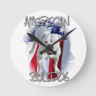 アメリカのブルドッグ ラウンド壁時計