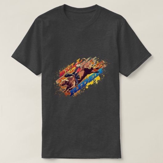 アメリカのブル・ライダー Tシャツ (デザイン正面)