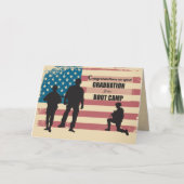 アメリカのブートキャンプ卒業兵動揺して士 カード (正面)