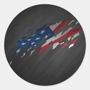 アメリカのプライドのデザインのステッカー ラウンドシール