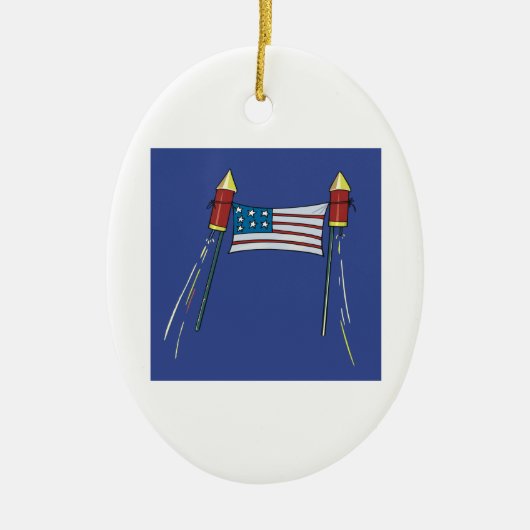 アメリカのプライド セラミックオーナメント (正面)