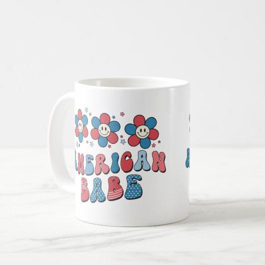 アメリカのベイビー コーヒーマグカップ (正面左)