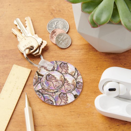 アメリカのペニー 銅貨 キーホルダー (デスク)