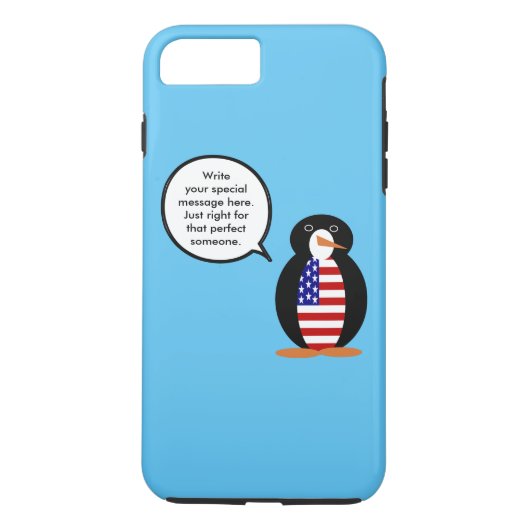 アメリカのペンギンさん お名前入り Case-Mate iPhoneケース (裏面)