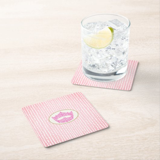 アメリカのページェントの冠 スクエアペーパーコースター (インサイチュ)