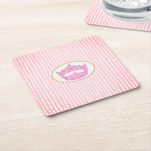 アメリカのページェントの冠 スクエアペーパーコースター (アングル)