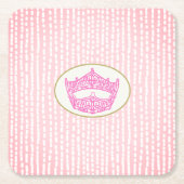 アメリカのページェントの冠 スクエアペーパーコースター (正面)