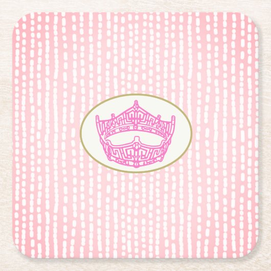 アメリカのページェントの冠 スクエアペーパーコースター (正面)
