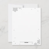 アメリカのホリデーカードシルバー シーズンカード (裏面)