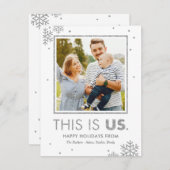 アメリカのホリデーカードシルバー シーズンカード (正面/裏面)