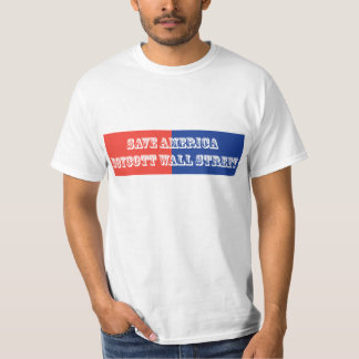 アメリカのボイコットウォールストリートを救って下さい Tシャツ