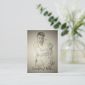 アメリカのボクサーの芸術のスケッチ 名刺 (スタンド正面)