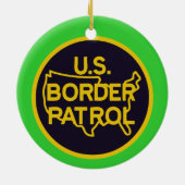 アメリカのボーダーパトロールクリスマスオーナメント セラミックオーナメント (裏面)