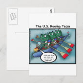 アメリカのボート(ローイングチームTeeカーおもしろいドマグカップなど) ポストカード (正面/裏面)