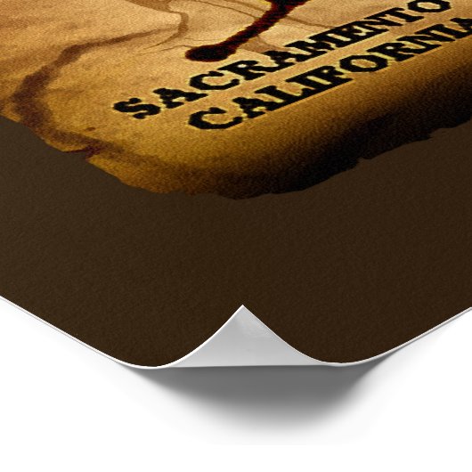 アメリカのポニー表現マップ・ルート・アート・ポスター ポスター (角)