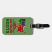 アメリカのポルトガル人の根の荷物のラベルのテンプレート ラゲッジタグ (正面横)